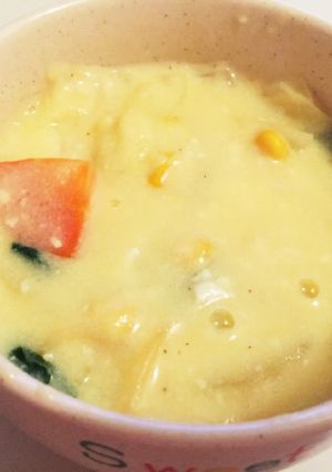 ワンポットクリームスープスパ-レシピのメイン写真