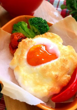 トースターでサクふわ★エッグインクラウド-レシピのメイン写真