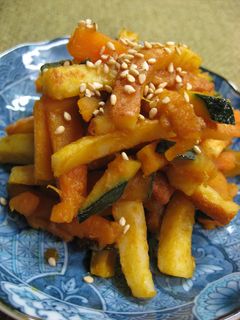 かぼちゃとちくわのキンピラ風-レシピのメイン写真