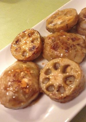 リメイク！里芋煮物のれんこん焼き-レシピのメイン写真
