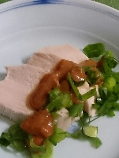 茹でむね肉の葱みそソース-レシピのメイン写真