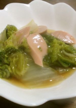 白菜と魚肉ソーセージの醤油煮-レシピのメイン写真
