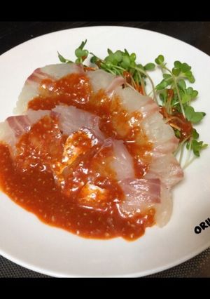 チアシード入り鯛フェ♡韓国風カルパッチョ-レシピのメイン写真