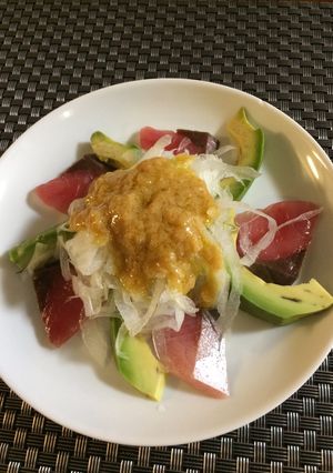 お刺身とアボカドの味噌だれカルパッチョ-レシピのメイン写真