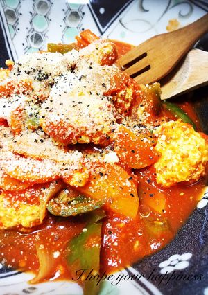 フライパンひとつ♡チキンボールのトマト煮-レシピのメイン写真