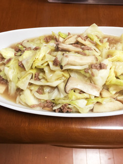 創味シャンタンDXでキャベツの挽肉あん♪-レシピのメイン写真