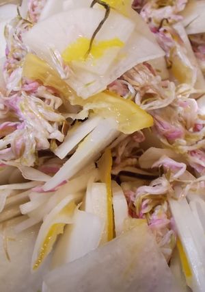 大根とかきのもと(食用菊)柚子甘酢和え♡-レシピのメイン写真
