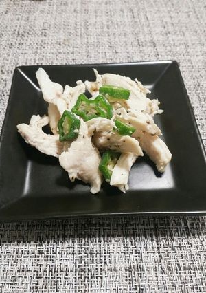 簡単▪鶏むねオクラ▪酒のつまみに最高！-レシピのメイン写真