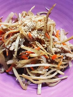 豚こま肉入りきんぴらごぼう-レシピのメイン写真