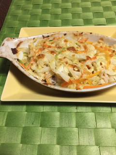 キャベツ巣ごもり鱈グラタン-レシピのメイン写真