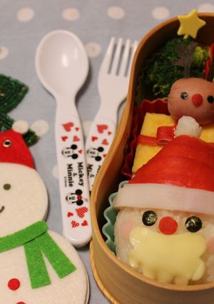 クリスマス★サンタさんおにぎり弁当-レシピのメイン写真