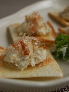 食パンで♪わさび漬とチーズのカナッペ-レシピのメイン写真