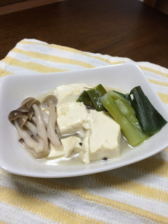 レンジで豆腐とネギのシャンタン煮込み-レシピのメイン写真