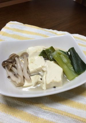 レンジで豆腐とネギのシャンタン煮込み-レシピのメイン写真