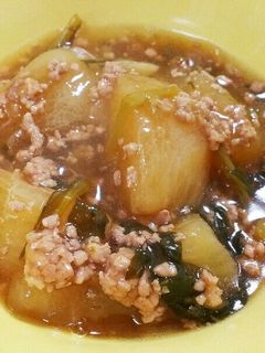 かぶと小松菜のひき肉あんかけ-レシピのメイン写真