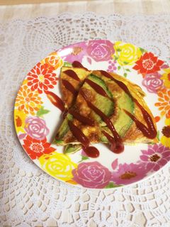 朝食にも♤アボカドのオープンオムレツ♤-レシピのメイン写真