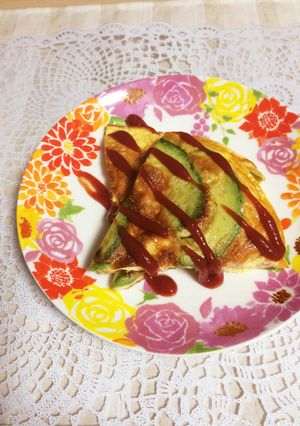 朝食にも♤アボカドのオープンオムレツ♤-レシピのメイン写真