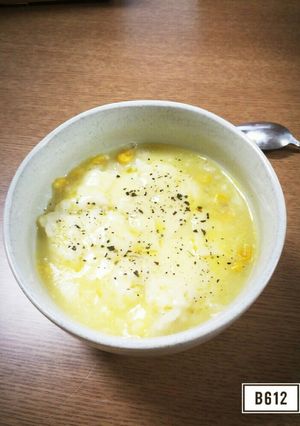 簡単！コーンスープでリゾット風スープご飯-レシピのメイン写真
