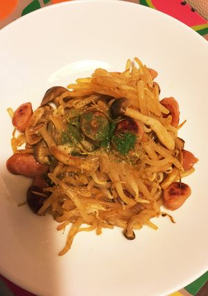 もやしとウインナーのカレーチーズ炒め-レシピのメイン写真