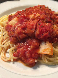 ベーコンと白菜のトマトソースパスタ-レシピのメイン写真