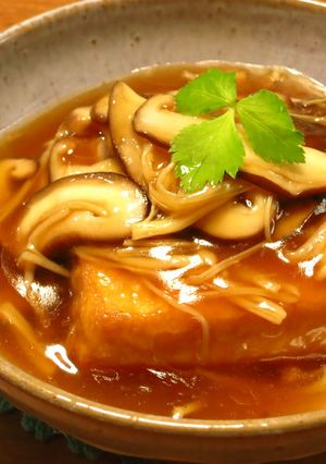 簡単ウンマイ 厚揚げ きのこ餡掛け-レシピのメイン写真