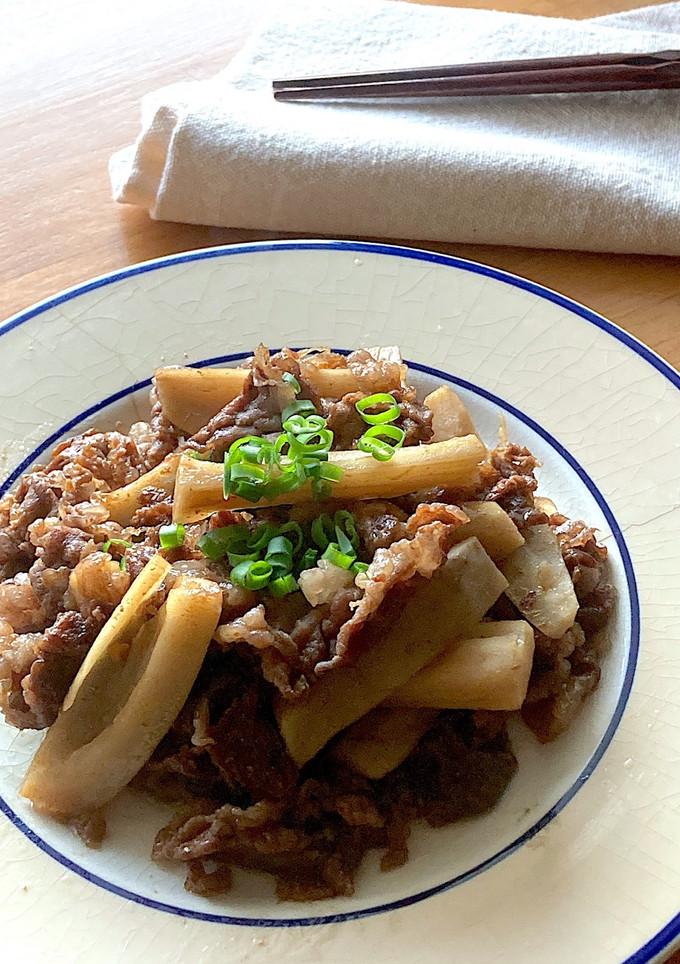 コク旨＊牛肉と蓮根のバター酢醤油炒め＊-レシピのメイン写真