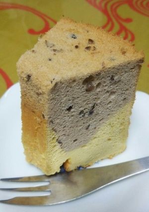かぼちゃと小豆のシフォンケーキ-レシピのメイン写真