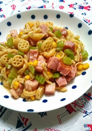 ワンポットパスタでコロコロ♪ホットサラダ-レシピのメイン写真