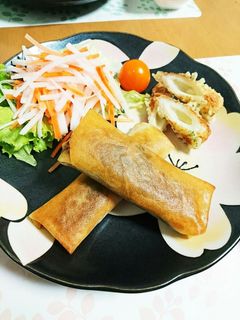 さんまの缶詰で揚げない簡単春巻き-レシピのメイン写真