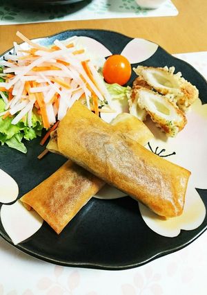 さんまの缶詰で揚げない簡単春巻き-レシピのメイン写真