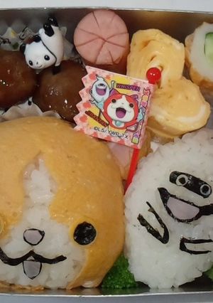 ジバニャン＆ウイスパー弁当-レシピのメイン写真