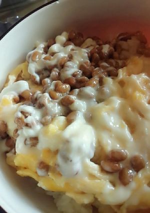 クスランブルエッグ納豆ごはん-レシピのメイン写真