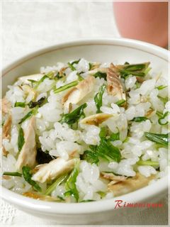 さんまと水菜の浅漬けで混ぜご飯!-レシピのメイン写真