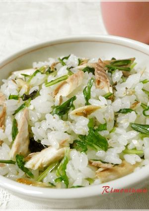さんまと水菜の浅漬けで混ぜご飯！-レシピのメイン写真