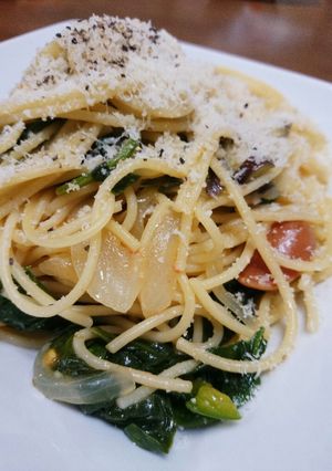 アヒージョ残りオイルでペペロンチーノ♪-レシピのメイン写真