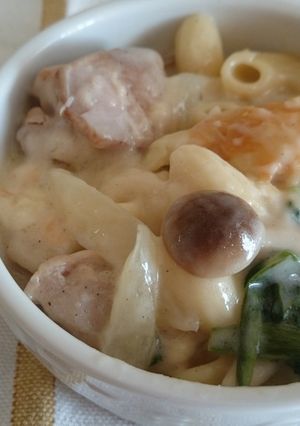 グラタンの残りでココットカマン-レシピのメイン写真