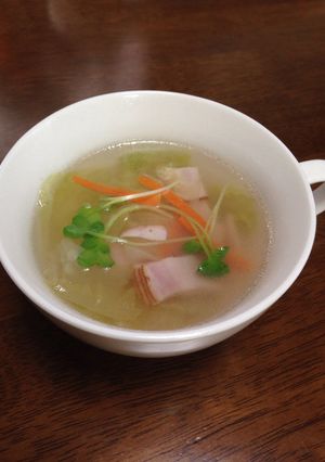 創味シャンタン使って5分でレタススープ！-レシピのメイン写真