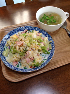 レタスとハムのシンプルチャーハン-レシピのメイン写真