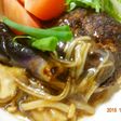 中華風きのこあんかけハンバーグ