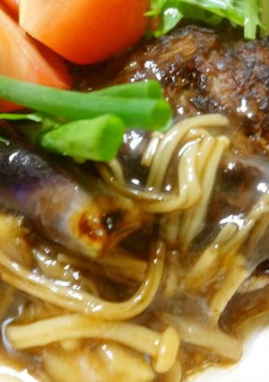 中華風きのこあんかけハンバーグ-レシピのメイン写真