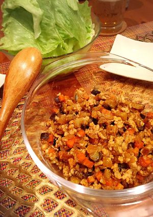 野菜たっぷり!挽き肉の中華風レタス包み-レシピのメイン写真