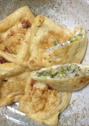 油あげのネギ詰め焼き-レシピのメイン写真