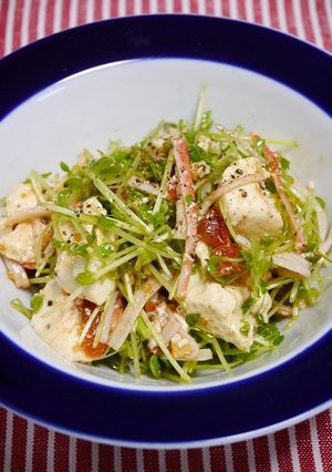 簡単！豆苗と豆腐のサラダ-レシピのメイン写真