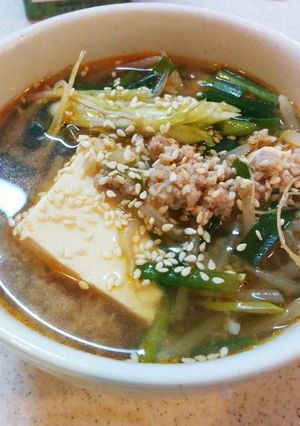 坦々風味噌汁-レシピのメイン写真