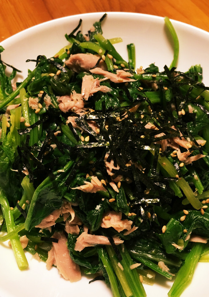 【簡単】缶詰でほうれん草のツナ和え-レシピのメイン写真