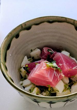 白だし山葵の長芋とマグロの香り和え-レシピのメイン写真