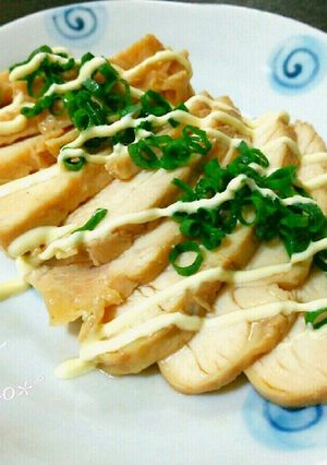 レンジで作る鶏胸チャーシューのねぎマヨ☆-レシピのメイン写真