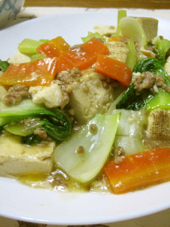 豆腐とひき肉の炒め物-レシピのメイン写真