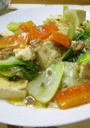 豆腐とひき肉の炒め物-レシピのメイン写真