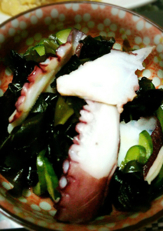 タコとワカメの酢の物♪。.:＊・゜-レシピのメイン写真